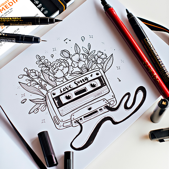 RHODIA Touch Mixed Media Paper Sketch Book 250gsm A5 x 20