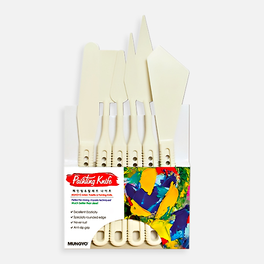 MUNGYO Plastic Palette Painting Knife Set x 6