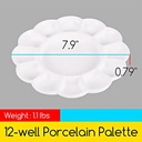 MEEDEN 13-Well Porcelain Paint Palette