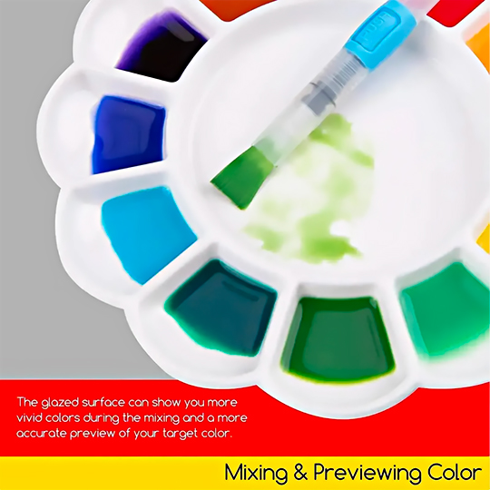 MEEDEN 13-Well Porcelain Paint Palette