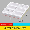 MEEDEN 8-Well Porcelain Paint Palette Square