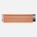 KOH-I-NOOR Gioconda Soft Pastel Pencil Drawing Art Grey Set x 6