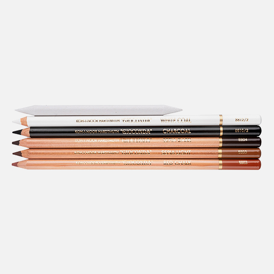 KOH-I-NOOR Gioconda Soft Pastel Pencil Drawing Art Set x 6