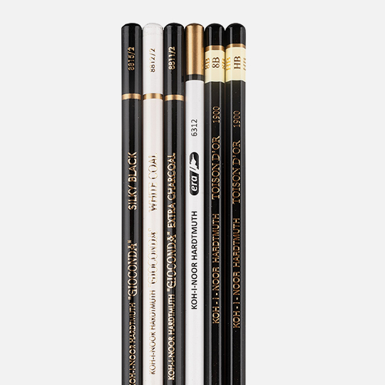 KOH-I-NOOR Toison D'or Gioconda Soft Pastel Pencil Drawing Art Set x 6