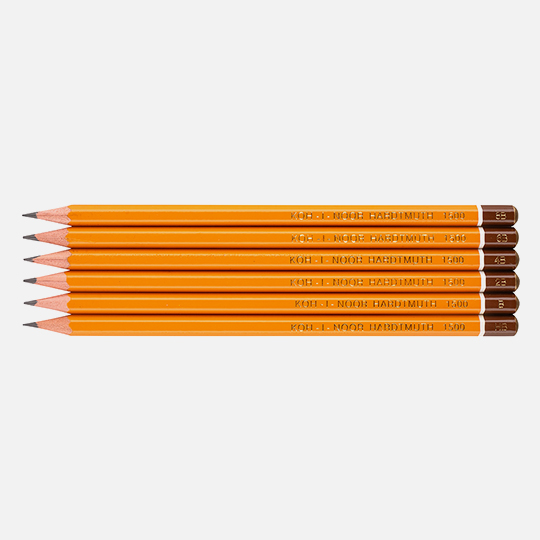 KOH-I-NOOR 1500 Professional Graphite Pencil x 6 Set