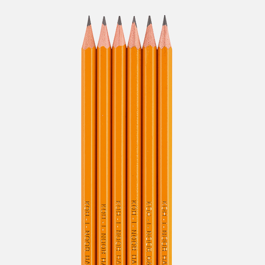 KOH-I-NOOR 1500 Professional Graphite Pencil x 6 Set