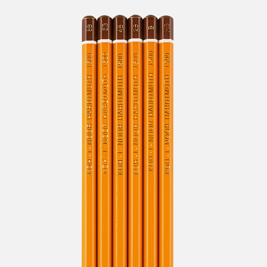 KOH-I-NOOR 1500 Professional Graphite Pencil x 6 Set