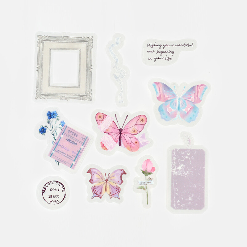 BGM The Museum Deco Sticker Natural History Butterfly Dream
