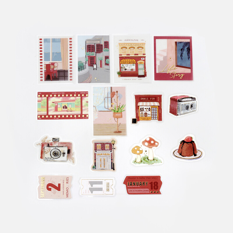 BGM Deco Sticker Leisure Time Red