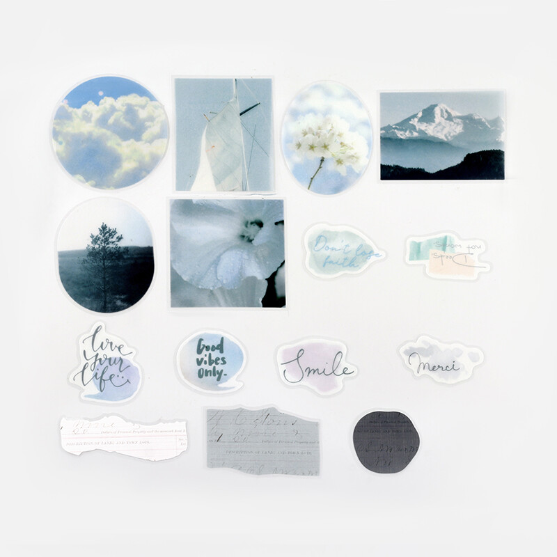 BGM Deco Color Poems Stickers White