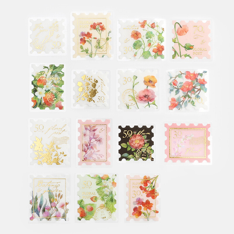BGM Deco Sticker Floral Post Orange
