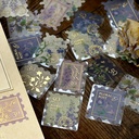 BGM Deco Sticker Floral Post Blue