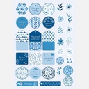 CLAIREFONTAINE Printed Paper Shibori Floral 200gsm A4 x 20