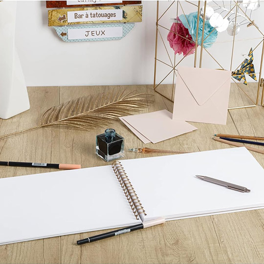 CLAIREFONTAINE Evanescence Wirebound Guest Book 180gsm X 40