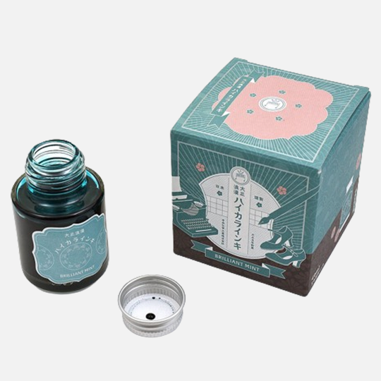 TERANISHI Taisho Roman Fountain Pen Ink 40ml Brilliant Mint