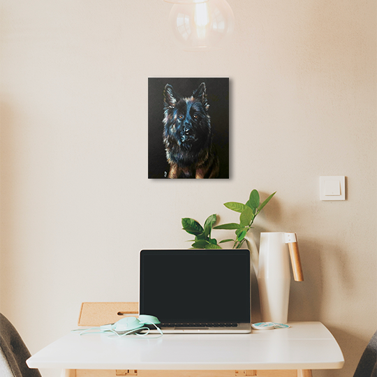 Pastel Drawing: Doggo's Got The Blues By Monica Lim