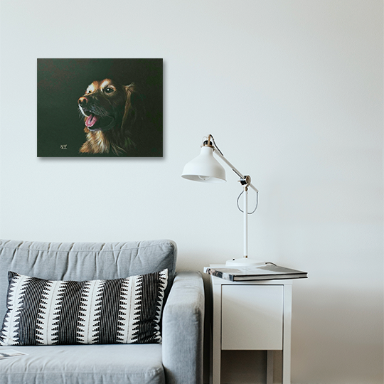 Pastel Drawing: Golden Girl By Monica Lim