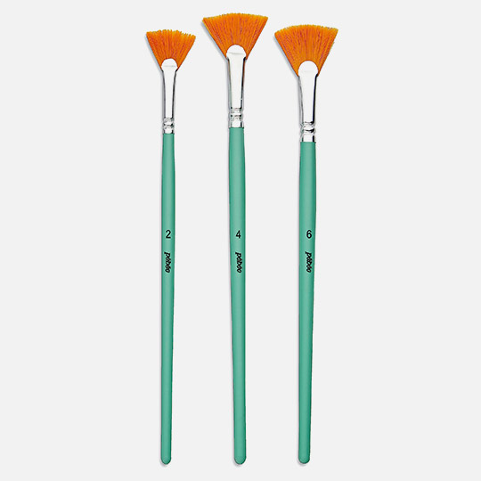 PEBEO Artist & Hobby Synthetic Golden Taklon Fan Set x 3