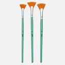 PEBEO Artist & Hobby Synthetic Golden Taklon Fan Set x 3