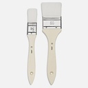 PEBEO White Nylon Splater Flat Brush Set x 2