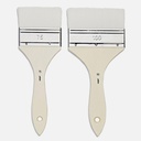 PEBEO White Nylon Large Splater Flat Brush Set x 2