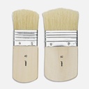 PEBEO Extra Short White Bristle Splater Flat Brush Set x 2