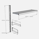 OVJ Wallmount Metal Cabinet 1200mm X 300mm X 460mm