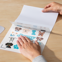 OVJ CRICUT Joy Xtra Printable Waterproof Holographic Sticker White Set A4 x 5