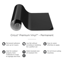 OVJ CRICUT Permanent Premium Vinyl 12" x 48" Black