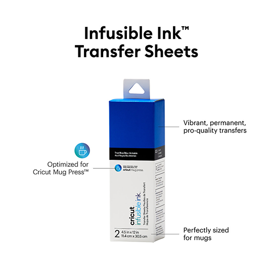 OVJ CRICUT Infusible Ink Transfer Sheets 11.4cm x 30.5cm True Blue