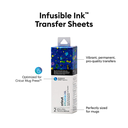OVJ CRICUT Infusible Ink Transfer Sheets 11.4cm x 30.5cm Blue Paint Splash x 2
