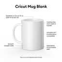 OVJ CRICUT Ceramic Mug White x 2