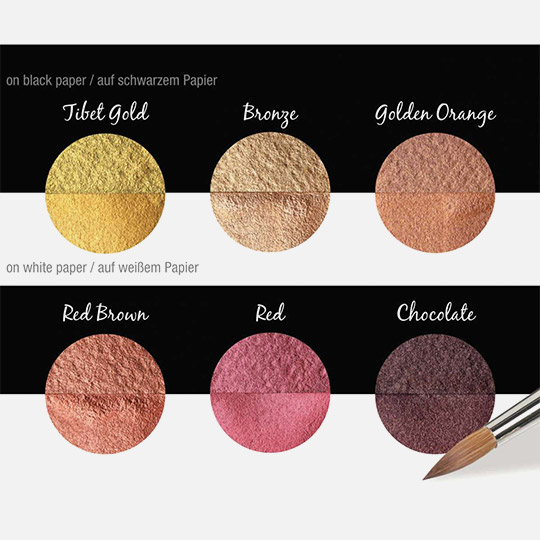 COLIRO Pearl Watercolor 30mm Earth Set x 6