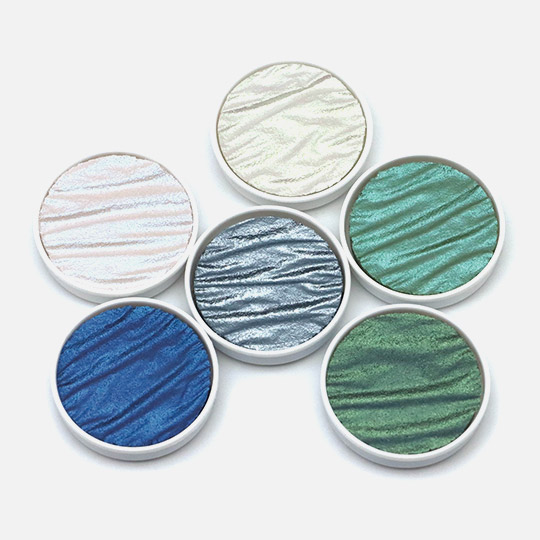 COLIRO Pearl Watercolor 30mm Ocean Set x 6