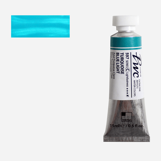 SHINHAN Premium Watercolor 15ml 597 Turquoise Blue Light