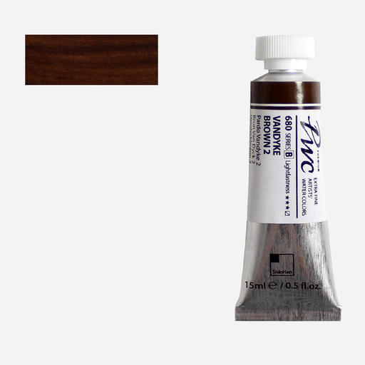 SHINHAN Premium Watercolor 15ml 680 Vandyke Brown 2