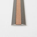 MIDORI Aluminum & Wood Ruler 15cm Grey