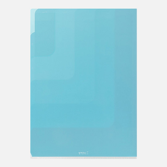 MIDORI 5-Pocket Clear Folder <A4>  2-Way Blue A