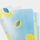 MIDORI 3-Pocket Clear Folder A4 Lemon