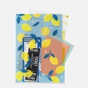 MIDORI 3-Pocket Clear Folder A4 Lemon