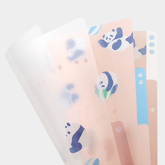 MIDORI 3-Pocket Clear Folder A5 Panda