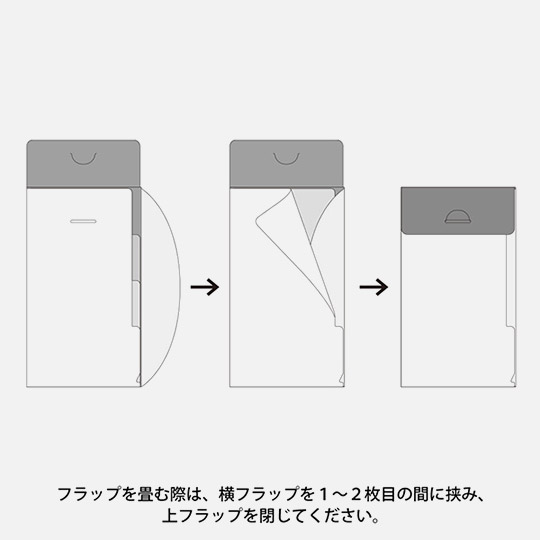 MIDORI 3-Pocket Clear Folder With Flap A5 Slim Cats