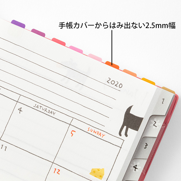 MIDORI Chiratto Index Label 24 Colors Vivid