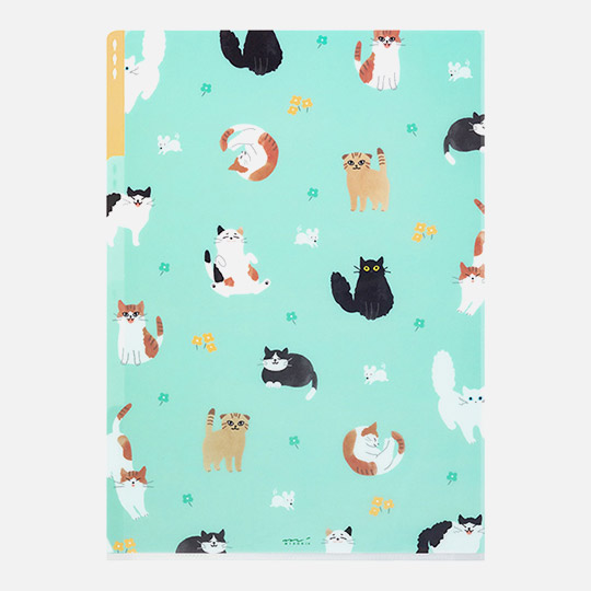 MIDORI 3-Pocket Clear Folder A4 Cats A
