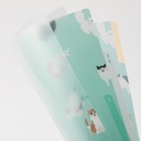 MIDORI 3-Pocket Clear Folder A4 Cats A