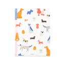 MIDORI 3-Pocket Clear Folder A5 Dogs