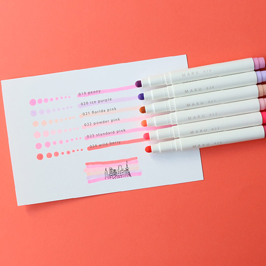 KOBARU Maru Liner Marker Set x 6 Night Life