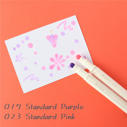 KOBARU Maru Liner Marker Set x 2 Purple/Pink
