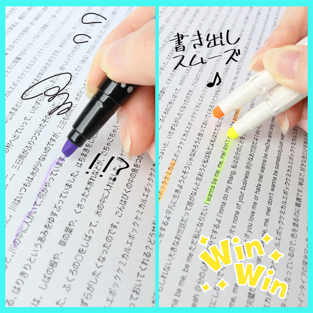 KOBARU Maru Liner Dot Marker Set x 2 Purple/Pink