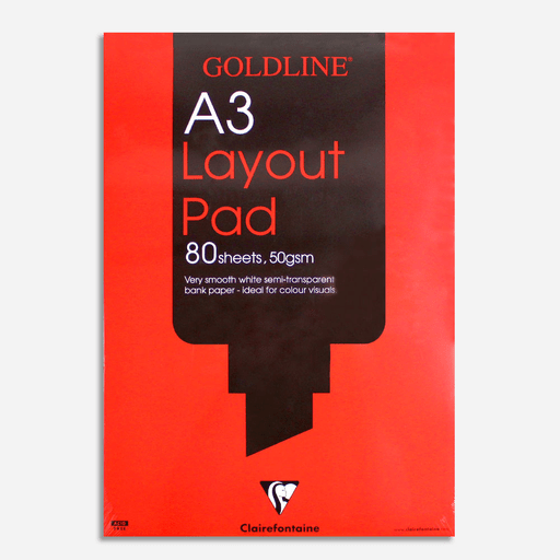 CLAIREFONTAINE Goldline Layout Paper Pad 50gsm A3 x 80